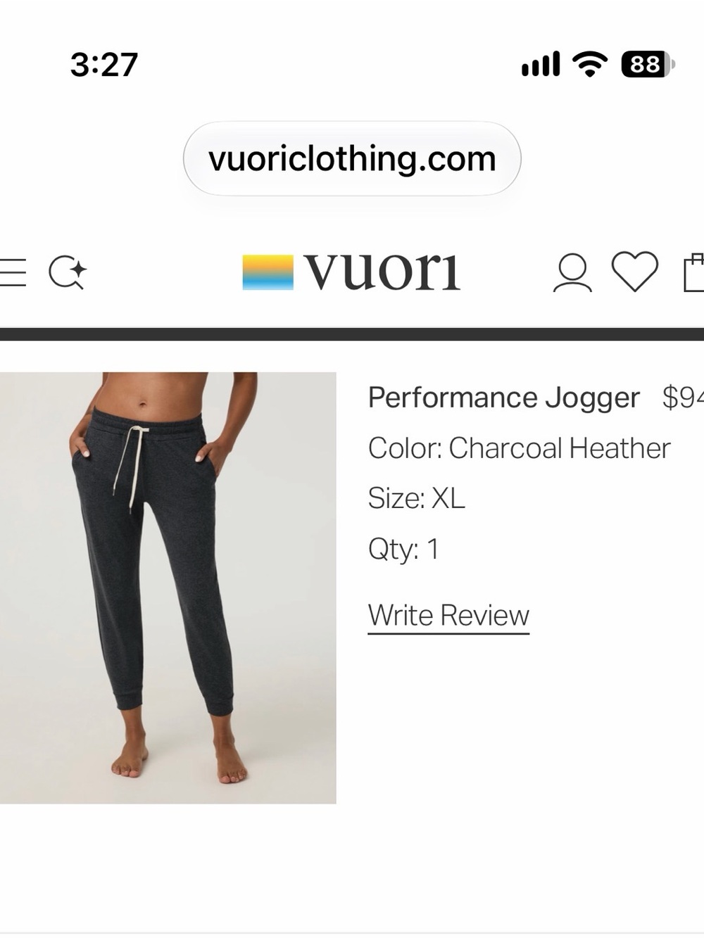 Ladies XL Vuori Performance Jogger - Picture 4 of 4